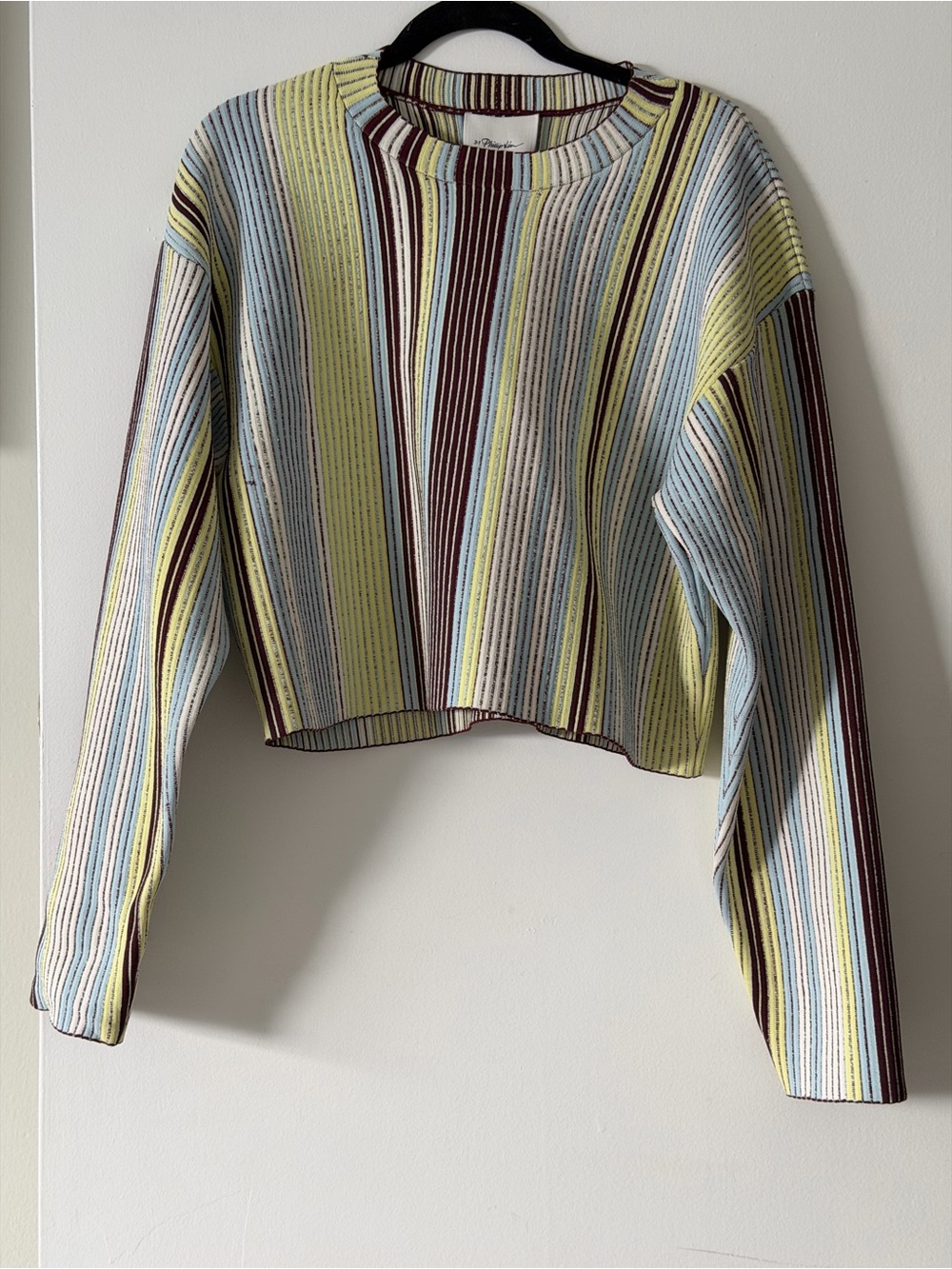 3.1 Phillip Lim Multi-Color Striped Long Sleeve Crewneck Sweatshirt - Size L